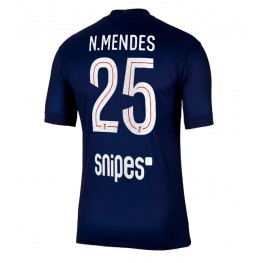 Paris Saint-Germain Nuno Mendes #25 Thuis tenue 2025-26 Korte Mouw